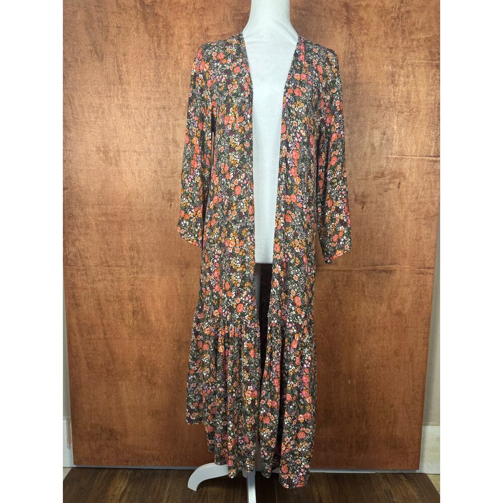 Jessica Simpson SMALL Garden Escape LEILANI floral open front cardigan duster - Picture 2 of 14
